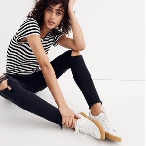 MADEWELL 9" Mid-Rise Skinny Jeans in Black Sea